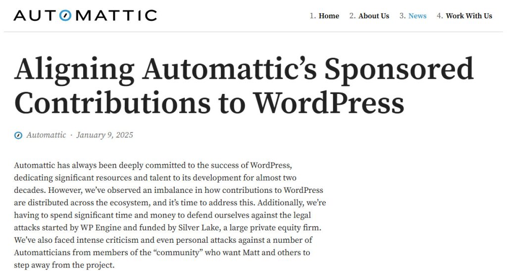 Automattic cuts back on contributions to WordPress open-source project