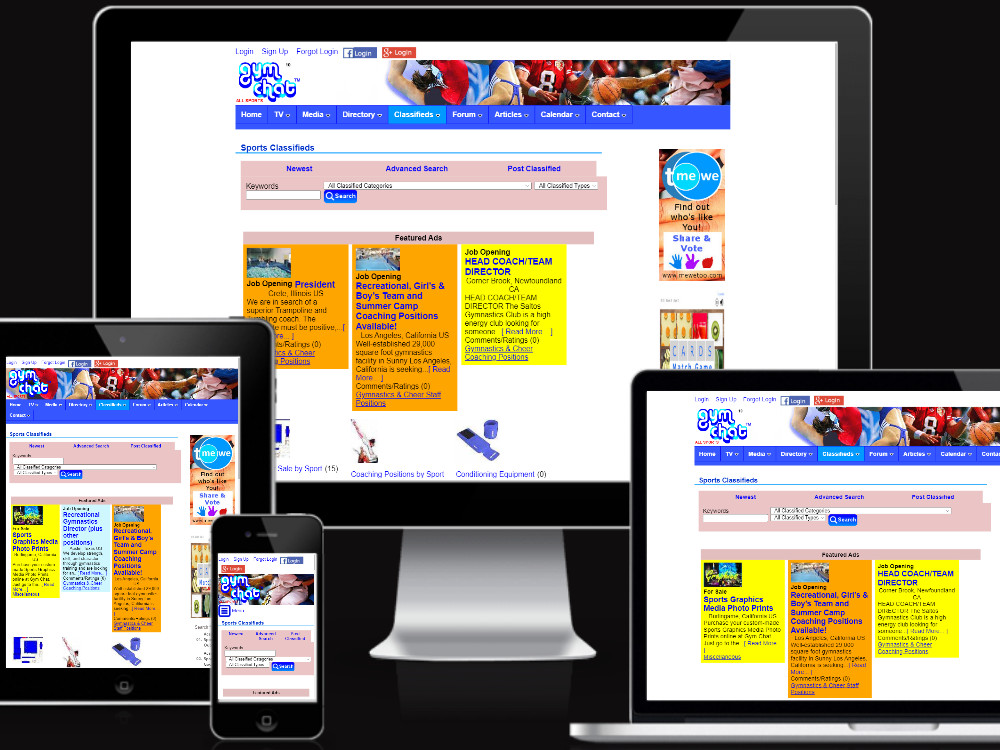 Responsive classifieds website