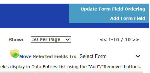 Add Form Field Link