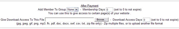 Item Downloads Access/Add Member to Group After Payment Setup, Ultimate Web Builder software