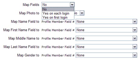 Map Facebook & Google Login Fields - Ultimate Web Builder software