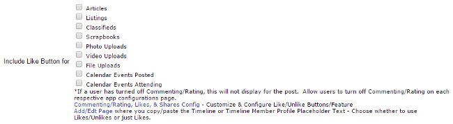 UltimateWB, Like/Unlike Buttons on Timeline pages