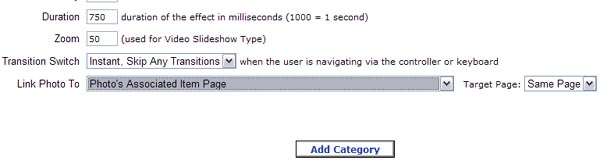 Link Photos in a Category to Item Page, Ultimate Web Builder software
