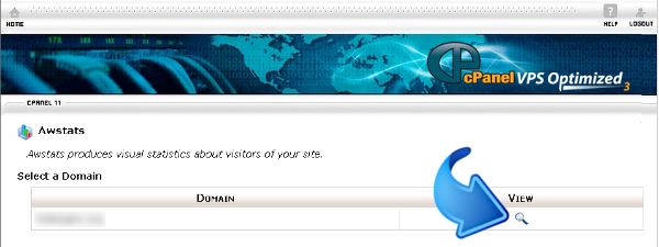 Web Hosting Traffic Statistics Tool, Choose Domain