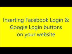 How To Integrate Facebook Login & Google Login buttons in your website